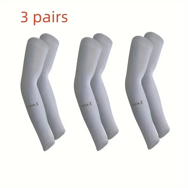 3 Pair of Breathable Sun Protection Sleeves - Breathable & UV Protective Gear for Sports, Work, Driving, & Outdoor Adventures