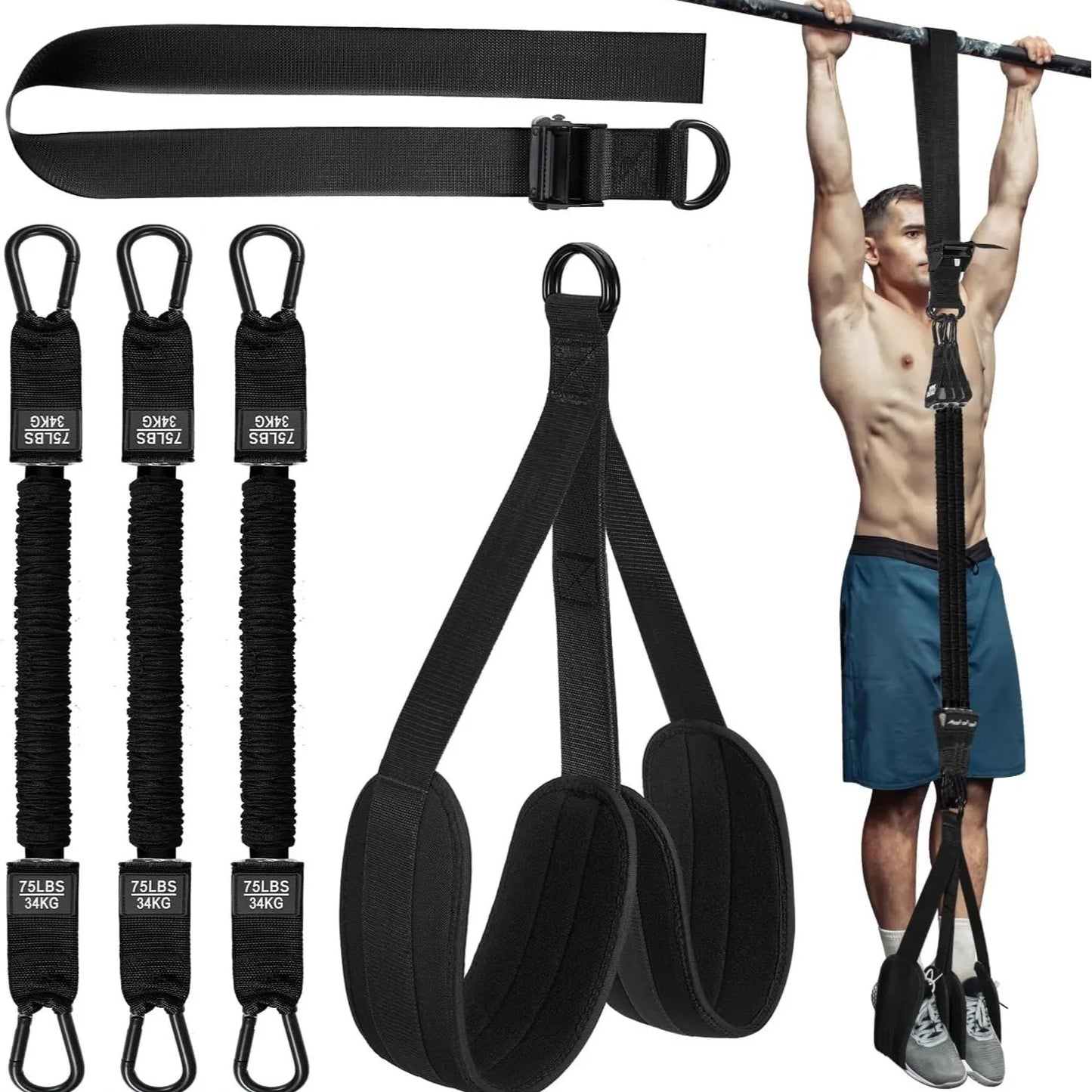 Pull Up Assistance Bands Set Resistance Strap for Pull-ups Assist