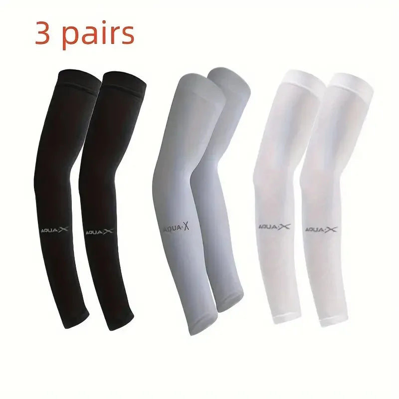 3 Pair of Breathable Sun Protection Sleeves - Breathable & UV Protective Gear for Sports, Work, Driving, & Outdoor Adventures